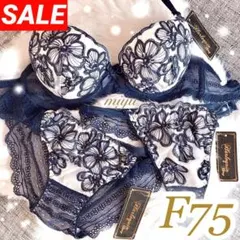 秋の大セール❣️24時間以内発送❣️F75❤︎フラワー刺繍♥️3点セット✨エメフィール系