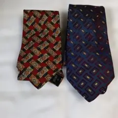 dunhill 幾何学模様 ネクタイ 2本セット
