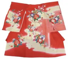 セール品　友禅　お宮参り　高級　初着　本加工　正絹　七五三　jk243rym