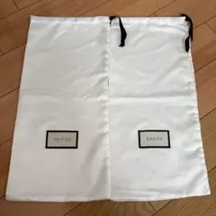 GUCCI シューズバッグ ホワイト2枚セット