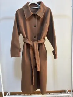 DHOLIC ストラップ付ラグランコート t54166 ブラウン ウール混