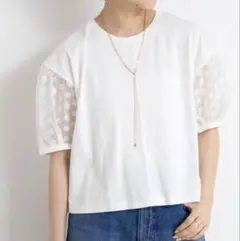 ノーリーズ　ドットシアーパフスリーブカットソー　Fのサムネイル