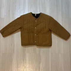 キルティングブラウンジャケット