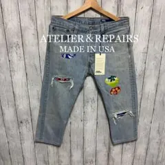 【未使用】タグ付き！ATELIER＆REPAIRS リメイクデニム！アメリカ製！