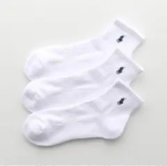 【新品未使用品】ポロ　ラルフローレン　メンズ　靴下　ソックス　白　3足セット