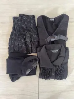 COMME CA ISM ブラック 80-90サイズ 4点セット