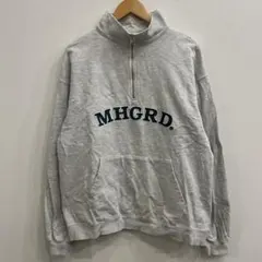 【R356】 mahagrid ハーフジップ スウェット サイズXL ホワイトのサムネイル