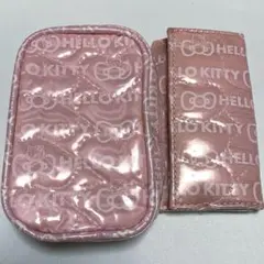 新品　サンリオ　ハローキティ　リップポーチ&キーケース　ピンク　エナメル