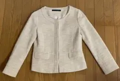 グリーンレーベルリラクシング　ツイード　ノーカラージャケット