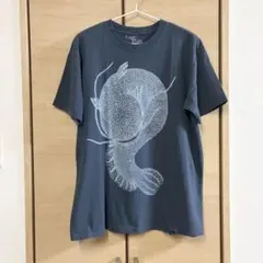 TIME SCAN ナマズ柄 Tシャツ ブルーグレー
