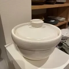 【新品、未使用】スタジオエム　ビュエ　ご飯鍋　白のサムネイル