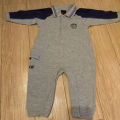 Nike ポロシャツロンパース グレー/ネイビー 12M