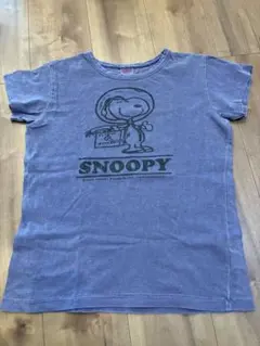 デニムダンガリー　スヌーピーコラボ　半袖Tシャツ　ネイビー　160cm
