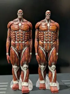 進撃の巨人　地ならしフィギュア　リペイント2体