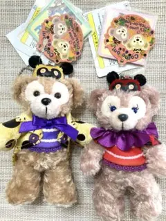 ディズニー ハロウィン ダッフィー シェリーメイ ぬいぐるみバッジ てんとう虫