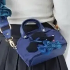 ファミリア　Bibiy コラボミニバッグ　ネイビー　familiar