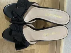 grandfleur リボン サンダル ブラック Mサイズのサムネイル