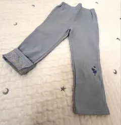 KP 裾折り返しロングパンツ 90cm 水色