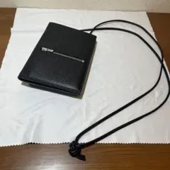 ブラックレザー スマホショルダーバッグ