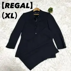【REGAL リーガル】セットアップ（XL）スーツ　 背抜き　ブラックのサムネイル