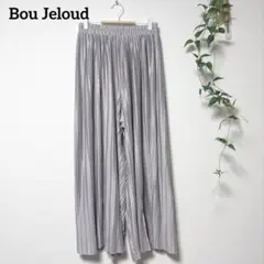 Bou Jeloud 裾スリット プリーツパンツ グレー サイズ38 完売品