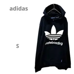 【アディダス】スケートボーディング ロゴパーカー トレフォイル 黒 S