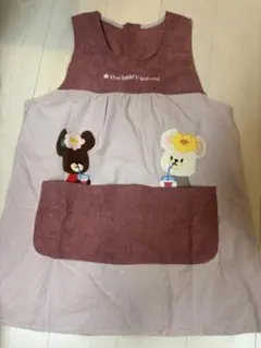 すてきな先生　くまのがっこう　エプロン ピンク
