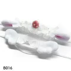 ［B016］ぬい服 いちご いぬ耳 ヘッドドレス+天使の羽 ホワイト