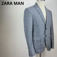 ZARA MAN ザラマン テーラードジャケット グレー チェック メンズ