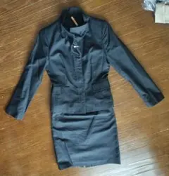 【古着】スカートスーツ 卒業式・入学式 ビジネス Mサイズ スタンドカラー