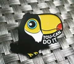 《黒黄嘴YCDI萌鳥》新品オオハシ　インコ　オウムYouCanDoItピンバッジ