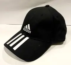 adidas 黒 キャップ 3本ストライプ