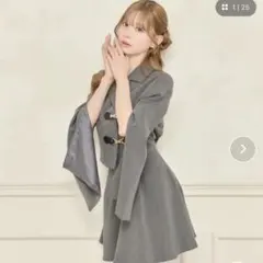 apres jour バックルフレアミニワンピース