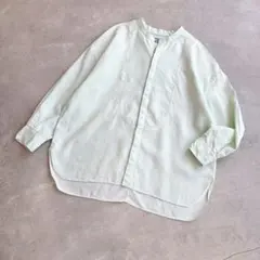 GALERIE VIE コットンカシミヤ　バンドカラーシャツ コットンカシミヤコーデュロイ バンドカラーシャツ｜トゥモローランド