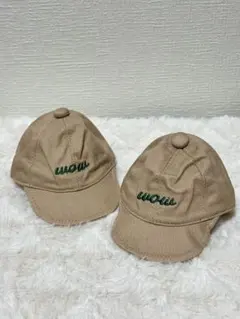 3COINS wow キャップ 帽子 ベージュ 2個セットのサムネイル