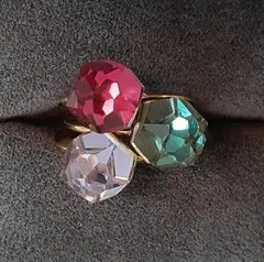 SWAROVSKI　3連指輪