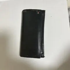 TommyHILFIGERブラックレザー長財布 スリムタイプ