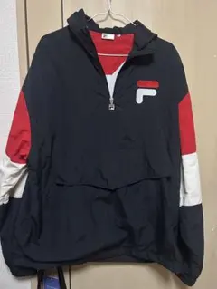 FILA プルオーバージャケット Mサイズ 黒赤