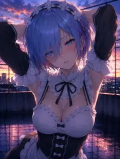 Re:ゼロから始める異世界生活 レム ファンアートイラスト 夕景Ver.
