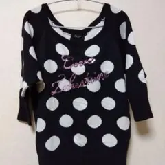 & by P&D ドット柄セーター 　七分袖ニット