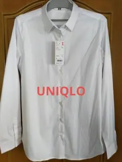 【新品】UNIQLOスーピマコットンストレッチシャツ ホワイト Lサイズ