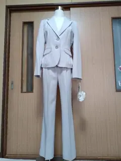 【新品】SANS FIN4点セット☆S（7号）★グレー（コサージュ付き）