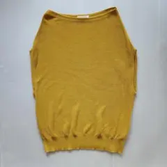 二の腕細見え♥オペークドットクリップ　コクーンノースリーブサマーニット　38
