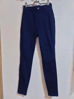 ユニクロ　ヒートテック　ウルトラストレッチデニムレギンスパンツ　S　ネイビー