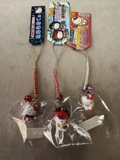 ハローキティ 鬼デザイン ストラップ 3個セット