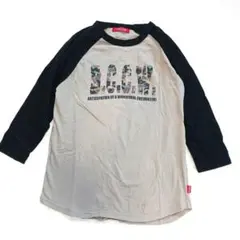 點擊音軌 迷彩印花 插肩袖 T恤 標誌印花 長袖T