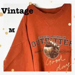 90s古着Vintageビッグアニマルプリントスウェットゆるダボ