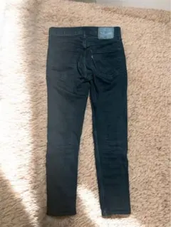 Levi's 502 黒スキニーデニム　slimfit エディスリマン
