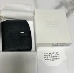 Maison Margiela ぺブル加工レザー折りたたみ財布