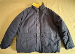 ネイビー/イエロー ダウンジャケット